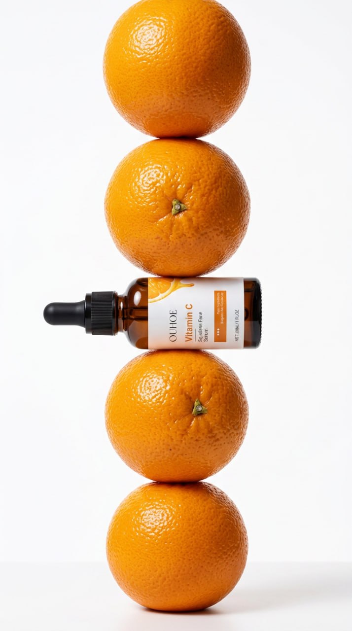 OUHOE Vitamin C Squalane Face Serum Brightening Hyaluronic Acid Collagen 30ml